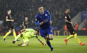 Anglijos futbolo lygos rungtynės: "Leicester City" - "Manchester City"