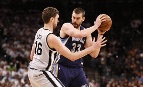 NBA atkrintamosios: &bdquo;Spurs&ldquo; &ndash; &bdquo;Grizzlies&ldquo; 111:82