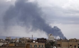 Per Saudo Arabijos aviacijos oro atakas nukentėjo Sanos oro uostas