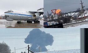 Rusijos Belgorodo srityje sudužo galimai ukrainiečių belaisvius gabenęs lėktuvas
