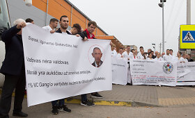 Lietuvos dziudo čempionate sportininkai protestuoja prie&scaron; prezidentą Sinkevičių