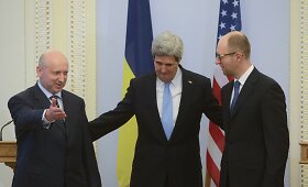 JAV valstybės sekretorius Johnas Kerry lankosi Kijeve