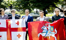 Jaunųjų konservatorių lygos mitingas, skirtas atkreipti dėmesį į tebevykstantį konfliktą dėl Abchazijos ir Pietų Osetijos