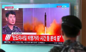 &Scaron;iaurės Korėja atliko vienuoliktą raketos bandymą &scaron;iais metais