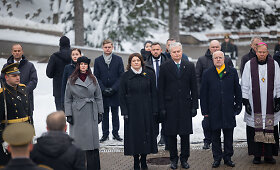 Žuvusiųjų pagerbimo ceremonija Vilniaus Antakalnio kapinėse