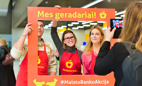 Žinomi žmonės tapo &bdquo;Maisto banko&ldquo; savanoriais