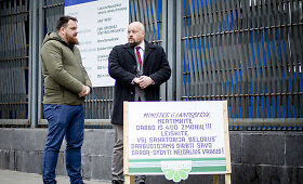 Sanatorijos &bdquo;Belorus&ldquo; atstovų akcija prie Užsienio reikalų ministerijos