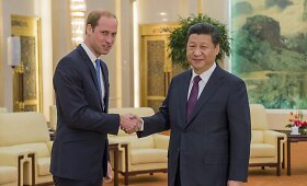 Didžiosios Britanijos princas Williamas susitiko su Kinijos prezidentu Xi Jinpingu