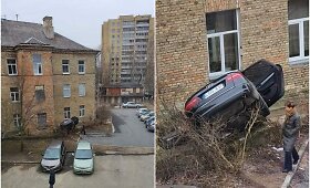 Kuriozinė &bdquo;Audi&ldquo; avarija Vilniuje