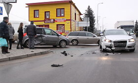 Avarija prie &bdquo;Lidl&ldquo; parduotuvės Tauragėje