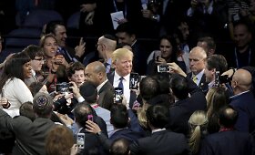 Donaldas Trumpas proizraelieti&scaron;kos JAV lobistinės organizacijos AIPAC konferencijoje Va&scaron;ingtone