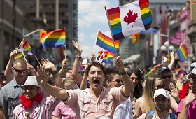 Kanados premjeras Justinas Trudeau dalyvavo Toronto gėjų parade