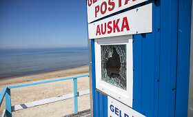 Vandalų suniokotas gelbėtojų postas