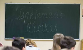 &Scaron;vietimo profesinės sąjungos surengė streiką