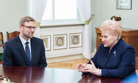 Dalia Grybauskaitė susitiko su pateiktu kandidatu į socialinės apsaugos ir darbo ministrus Linu Kukuraičiu