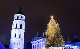 Katedros aik&scaron;tėje &ndash; Vilniaus Kalėdų eglės įžiebimas