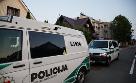 Policijos darbas naktinėje Palangoje
