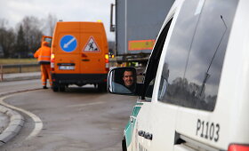 Panevėžio aplinkkelyje avariją patyrė vilkiko vairuotojas