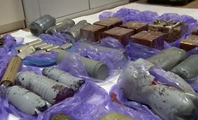 I&scaron; tariamų Ukrainos diversantų Krymo &scaron;iaurėje konfiskuoti sprogmenys ir ginklai