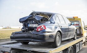 Sudaužytas BMW Pilaitės prospekte