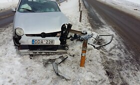 Panevėžio rajone neblaivus vairuotojas pabėgo i&scaron; avarijos vietos
