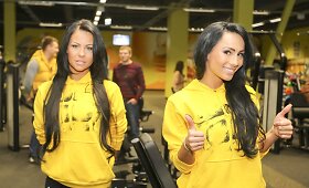 Greta Lebedeva ir Indrė Burlinskaitė sporto klubo &bdquo;Lemon Gym&ldquo; atidaryme