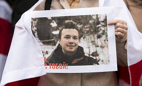 Protestas prie Baltarusijos ambasados Vilniuje