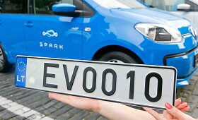 Pirmieji numeriai, skirti elektromobiliams