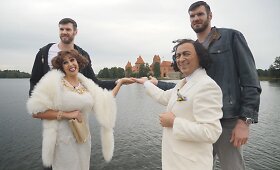 Orestas ir Džilda Vaigauskai su broliais Lavrinovičiais lankėsi Trakuose