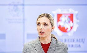 Agnės Bilotaitės bei Valstybės sienos apsaugos tarnybos vado Rustamo Liubajevo trumpa spaudos konferencija