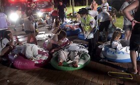 Po sprogimo kilus gaisrui vandens parke Taivane sužeista apie 500 žmonių