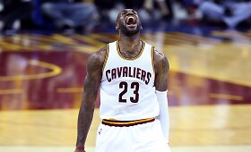 LeBrono Jameso &scaron;ou dvikovoje su &bdquo;Raptors&ldquo;