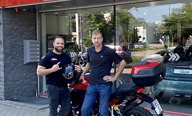Beno &Scaron;imkaus kelionė su &bdquo;Ducati Multistrada&ldquo; į Latviją