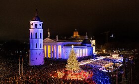 Vilniaus Kalėdų eglės įžiebimo &scaron;ventė