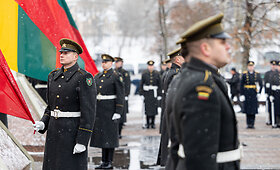 I&scaron;kilminga Valstybės vėliavos pakėlimo ceremonija Nepriklausomybės aik&scaron;tėje