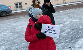 Protestas prie&scaron; &bdquo;Galimybių pasą&ldquo; vaikams