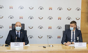 Seimo nario Aurelijaus Verygos ir  Dano Bak&scaron;os spaudos konferencija