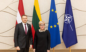 Ingrida &Scaron;imonytė susitiko su Latvijos Parlamento Pirmininku Edvardsu Smiltēnsu