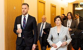 Gabrieliaus Landsbergio ir Prancūzijos Europos ir užsienio reikalų ministrės Catherine Colonna spaudos konferencija