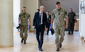 Spaudos konferencija del NATO vir&scaron;ūnių susitikimo Vilniuje pasirengimo