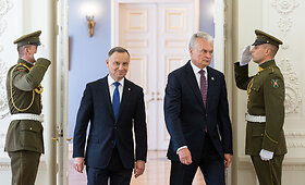 Prezidento Gitano Nausėdos ir Lenkijos vadovu Andrzejaus Dudos spaudos konferencija