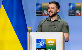Volodymyro Zelenskio spaudos konferencija NATO vir&scaron;ūnių susitikime