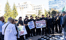 Vie&scaron;ojo saugumo tarnybos (VST) pareigūnų protestas