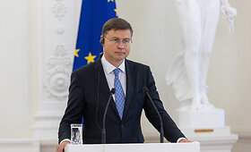 Prezidento Gitano Nausėdos ir Valdžio Dombrovskio spaudos konferencija