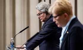 Ingridos &Scaron;imonytės ir Europos Komisijos nario Thierry Bretono spaudos konferencija