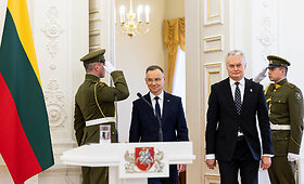 Gitano Nausėdos ir Lenkijos Prezidento Andrzejaus Dudos spaudos konferencija
