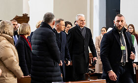 Gitanas Nausėda su Lenkijos Prezidentu Andrzejumi Duda dalyvauja &scaron;ventose mi&scaron;iose Katedroje