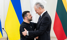 Prezidentų Volodymyro Zelenskio ir Gitano Nausėdos spaudos konferencija Prezidentūroje