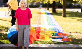 LGBT protestas prie&scaron; LGBT turinio cenzūrą Lietuvoje