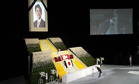 Valstybinės nužudyto Japonijos premjero Shinzo Abe laidotuvės